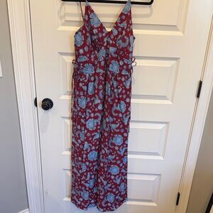 Floral Red and Blue Sundress